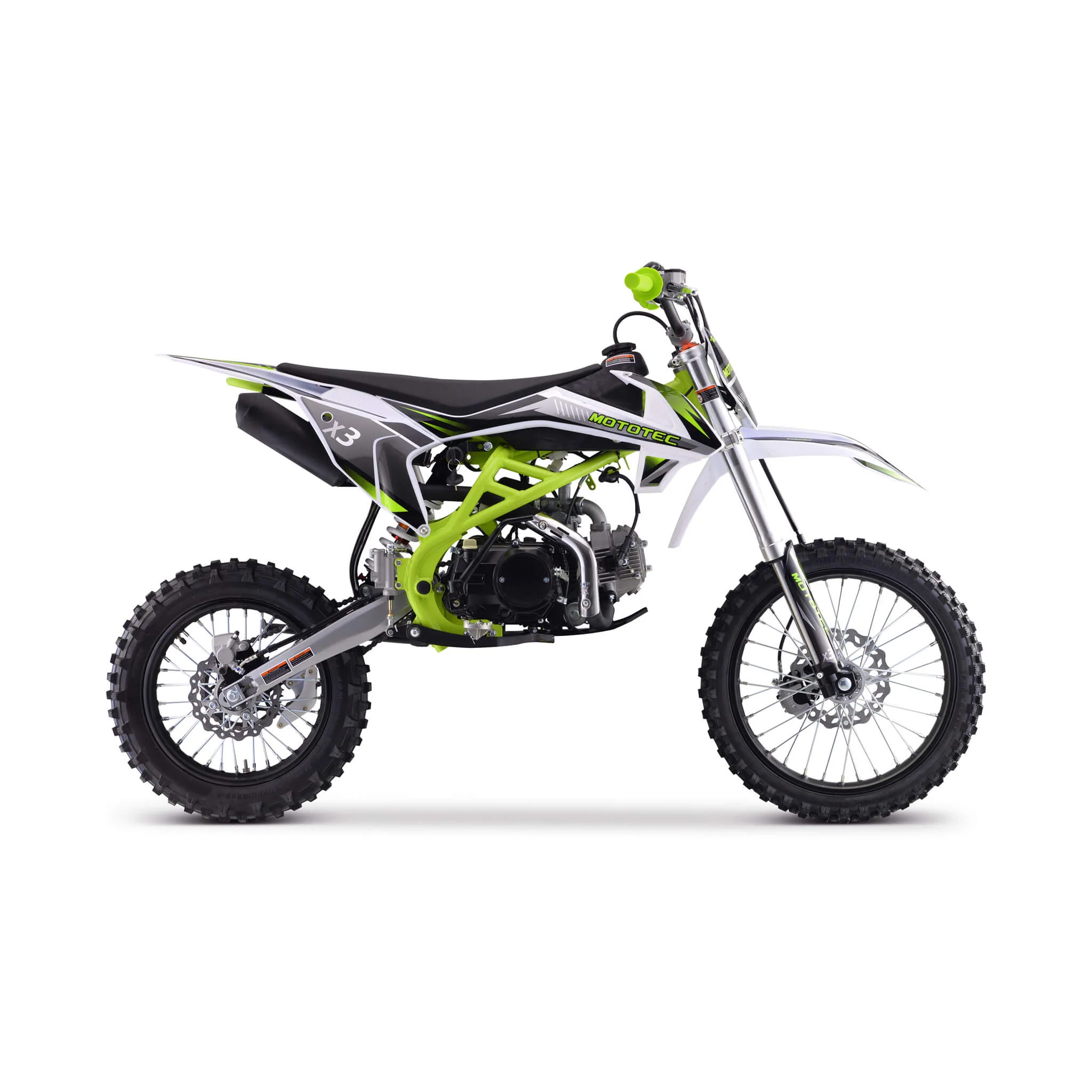 MotoTec X3 125CC 4-Stroke Green Gas-Powered Dirt Bike (SAK86035) - Image 6