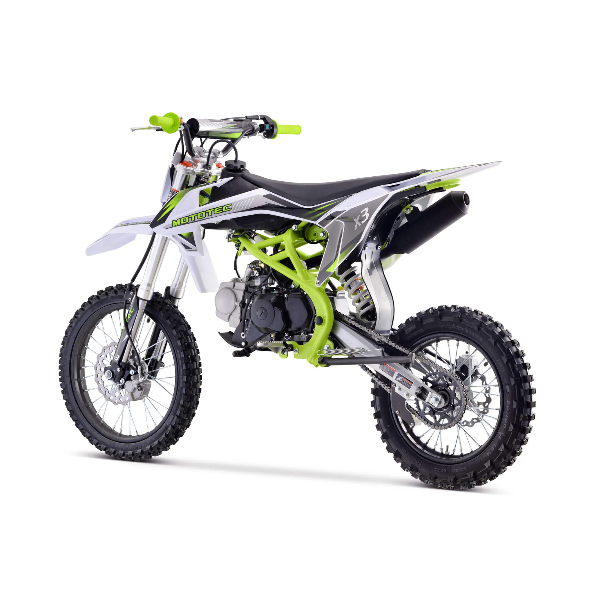 MotoTec X3 125CC 4-Stroke Green Gas-Powered Dirt Bike (SAK86035) - Image 7