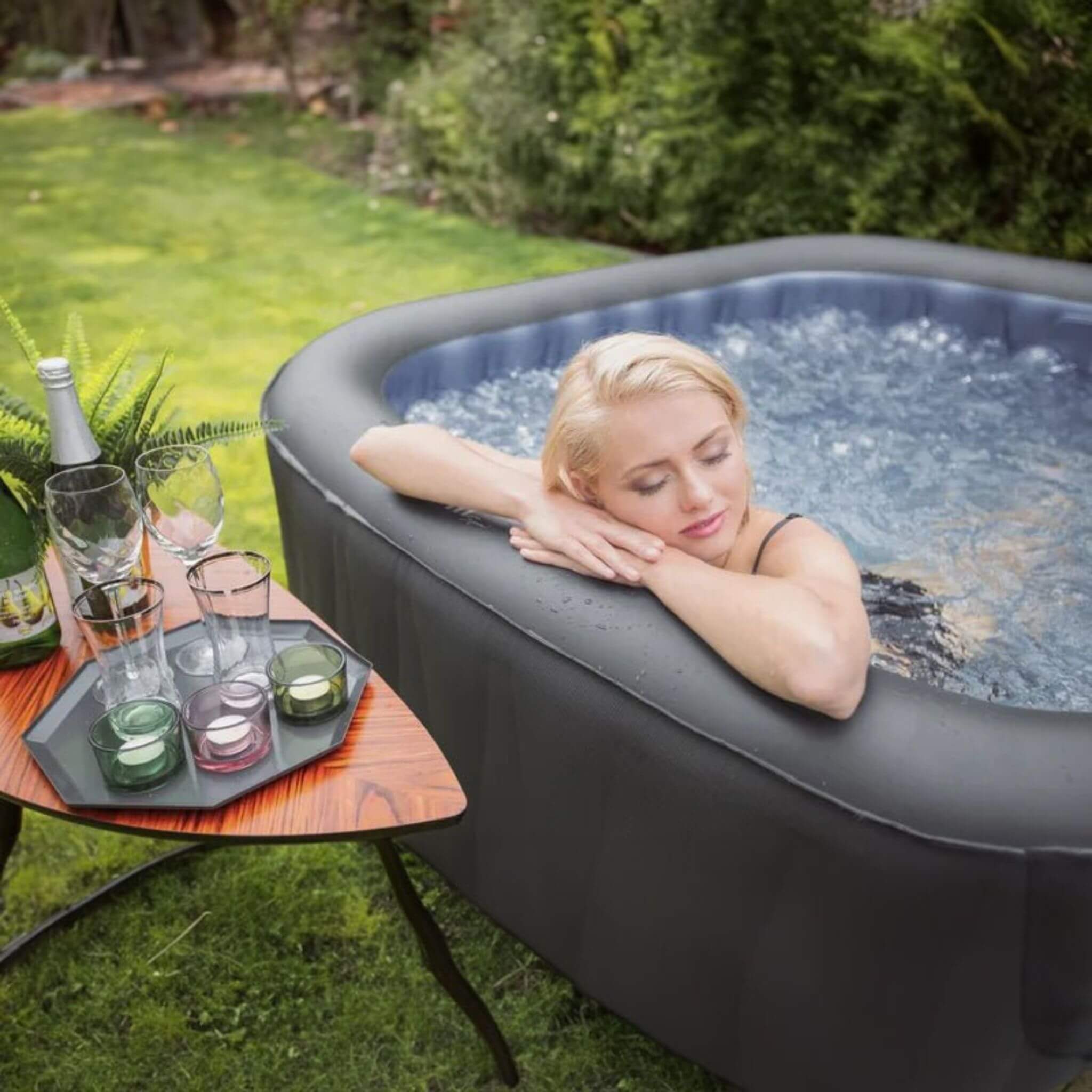 MSpa Tekapo Comfort Series Six-Person Inflatable Square Bubble Spa Hot Tub With 132 Bubble Jets [C-TE062] (SAK80641) - Image 5