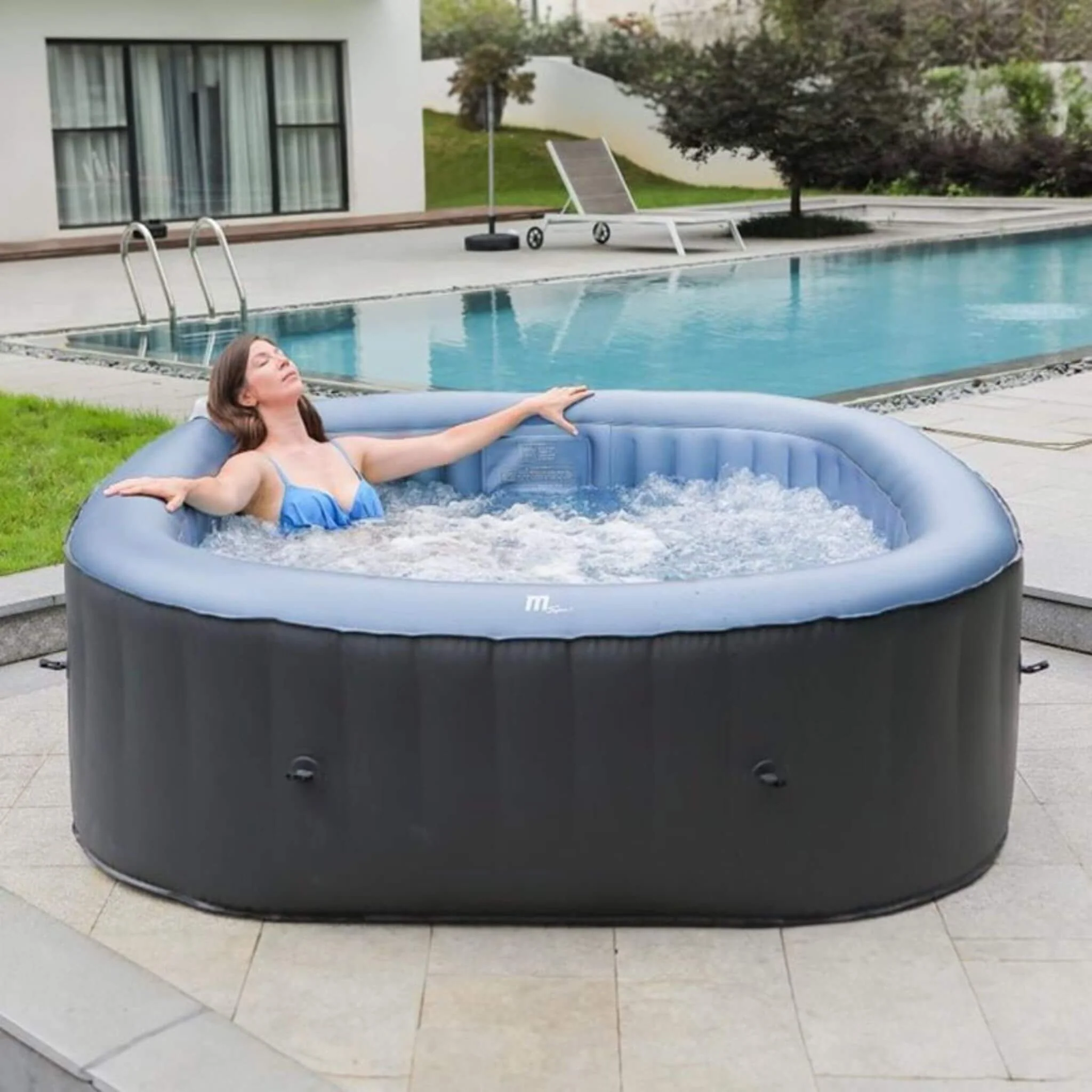 MSpa Tekapo Comfort Series Six-Person Inflatable Square Bubble Spa Hot Tub With 132 Bubble Jets [C-TE062] (SAK80641) - Image 8