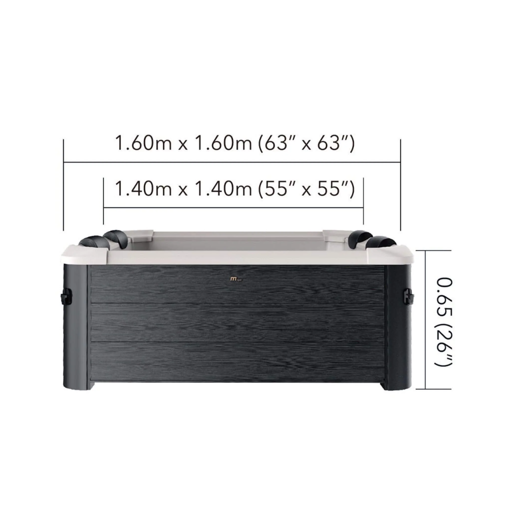 MSpa Oslo Supreme 6-Person 120 Jets Square Spa W/ LED Lights & Integrated App Control [F-OS063W] (SAK93516) - Image 15