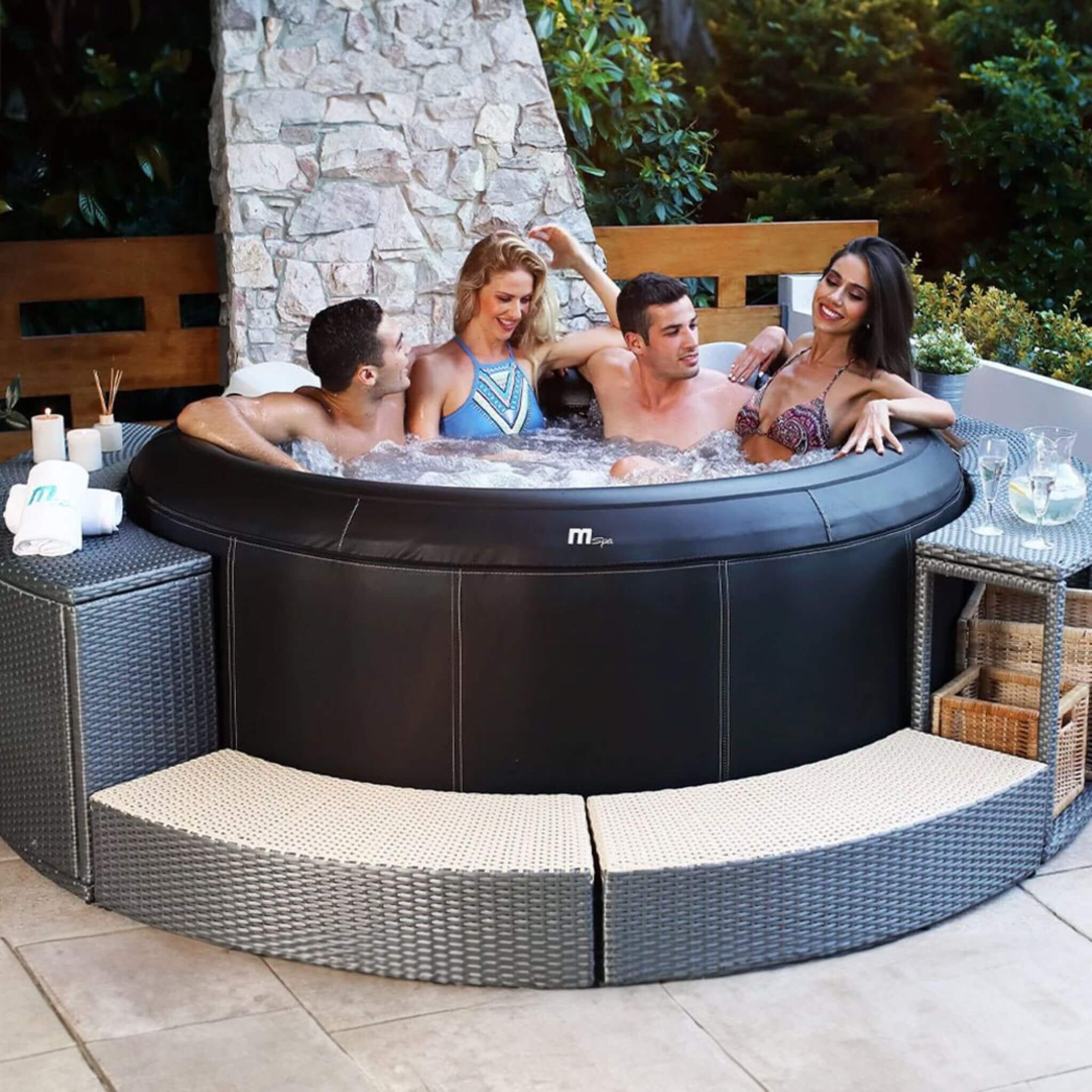 MSpa Camaro Premium Series 81-Inch Six-Person Inflatable Hot Tub & Spa W/ 138 Bubble Jets [P-CA063] (SAK72904) - Image 11