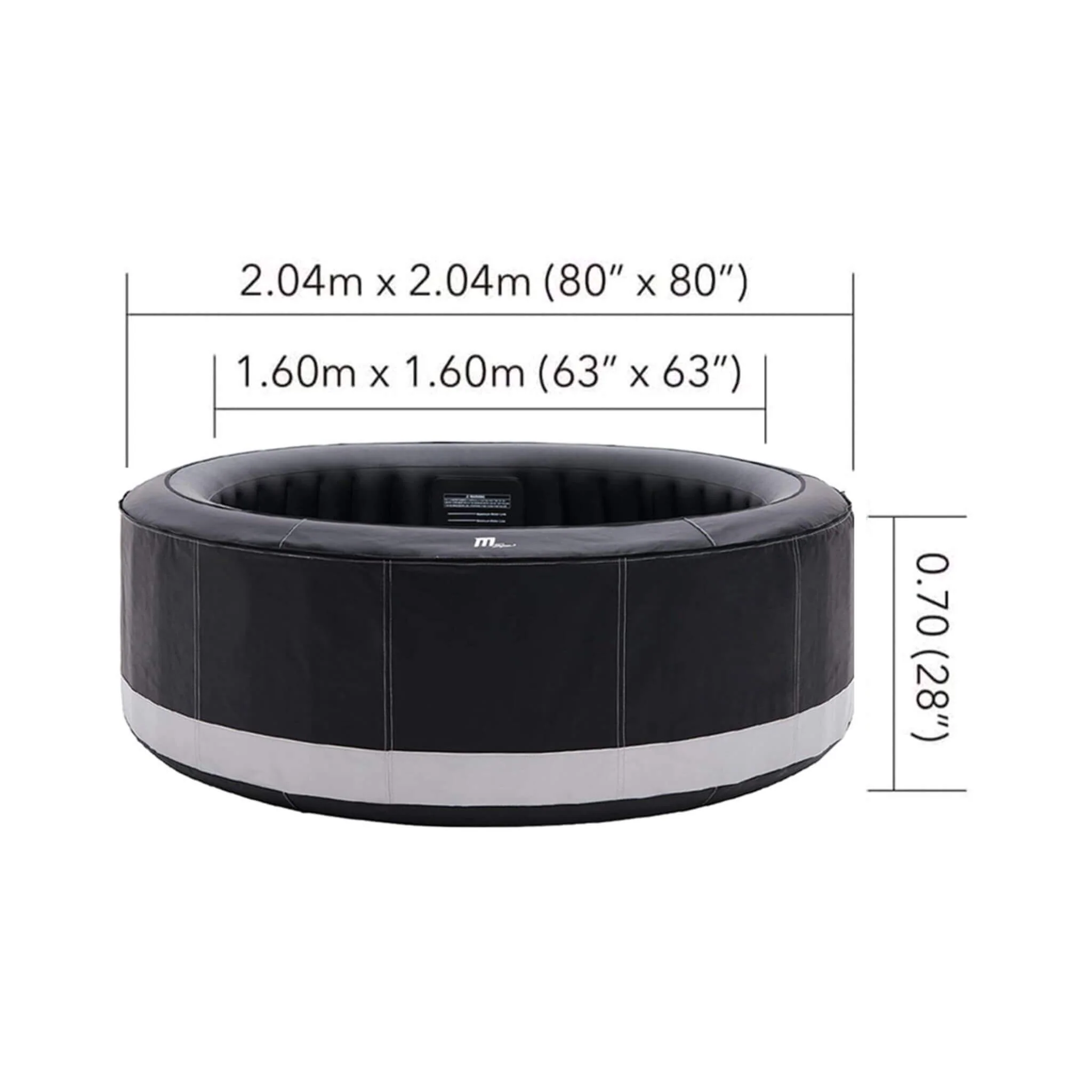 MSpa Camaro Premium Series 81-Inch Six-Person Inflatable Hot Tub & Spa W/ 138 Bubble Jets [P-CA063] (SAK72904) - Image 9