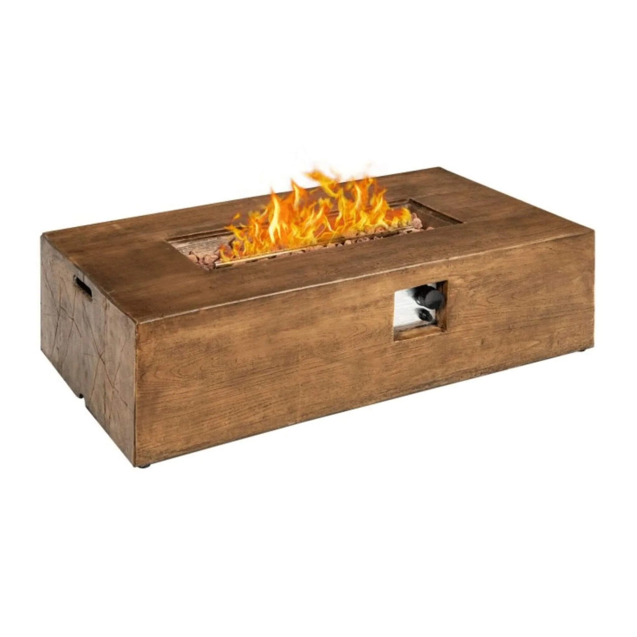 Alora Outdoor Propane Gas Fire Pit Table W/ Lava Rocks & Cover, 50K BTU (SAK94436) - Image 3