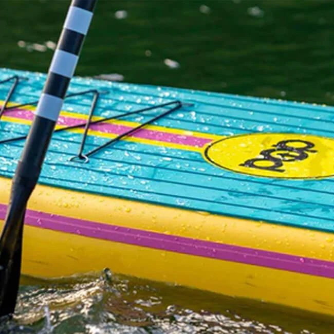 Pop Board Co. Premium Inflatable Paddle Board 11'0 Yacht Hopper Turq/Pink/Ylw (92646029) - Image 8