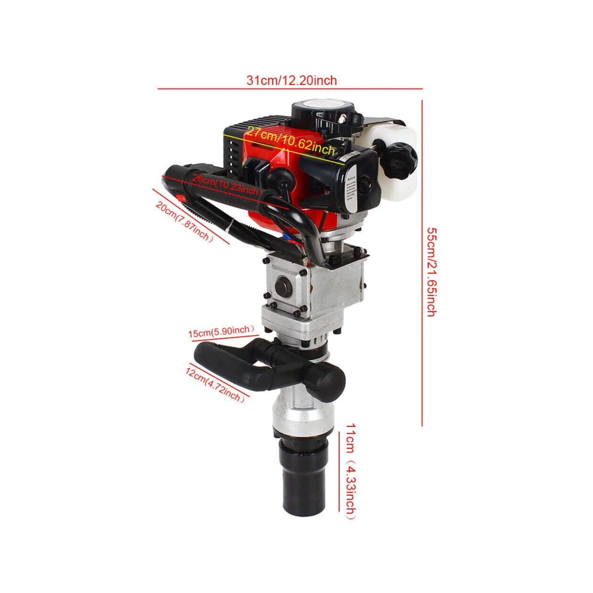 Portable 1.2HP Gas Powered Hydraulic Post Pounder Hole Driver (SAK92147) - Image 9