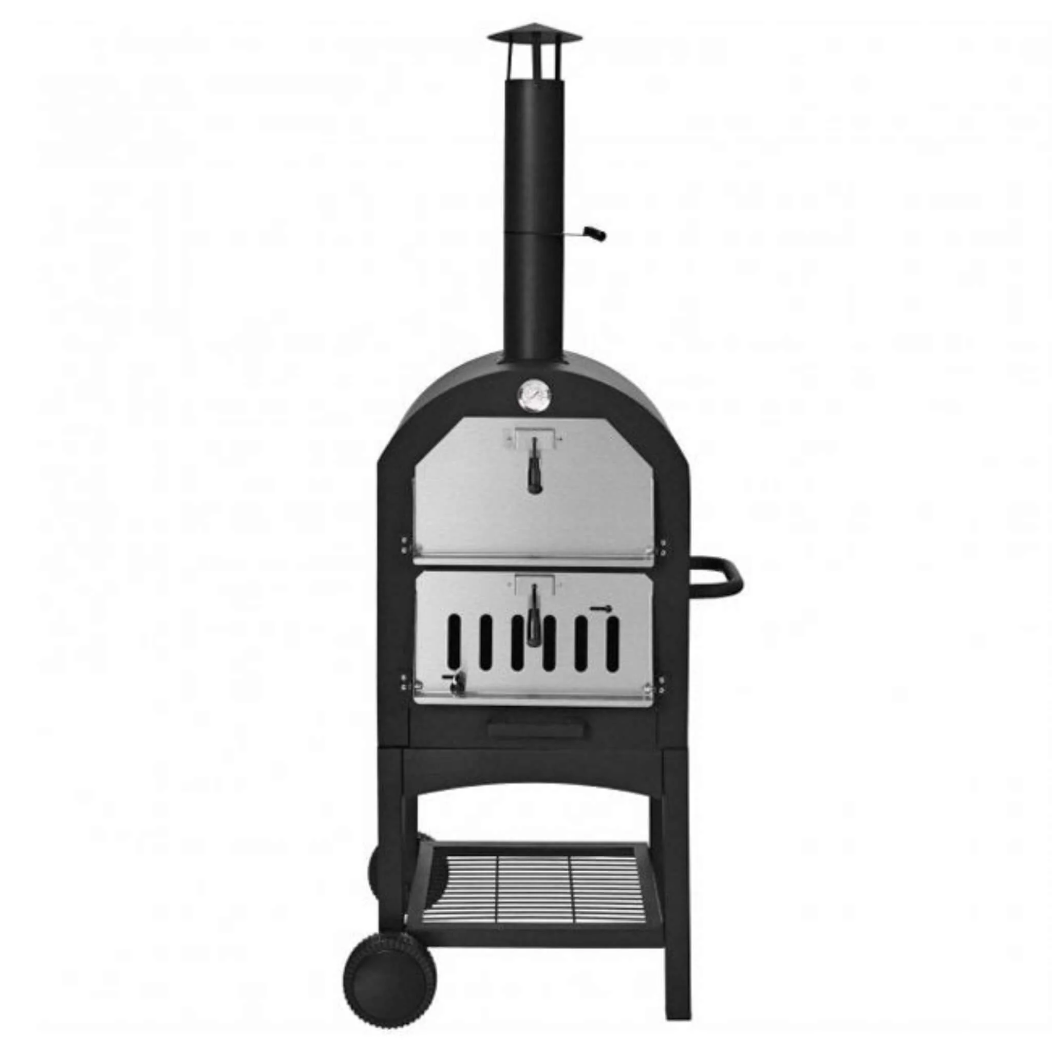 Portable Outdoor Wood Fired Pizza Oven W/ Pizza Stone & Waterproof Cover (SAK82635) - Image 3