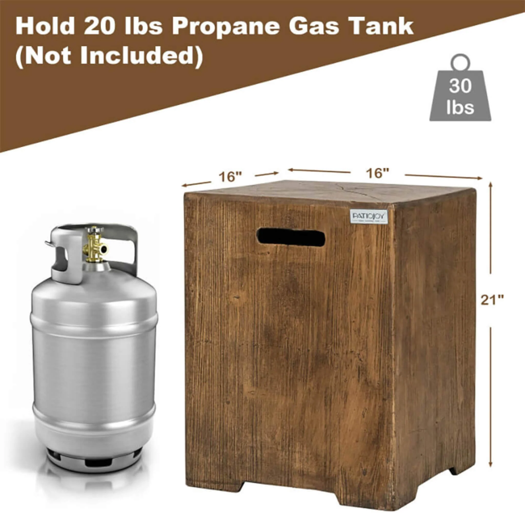 Premium 16-Inch Outdoor Hideaway Table Cover For Standard 20 LBS Propane Tank (SAK73142) - Image 6