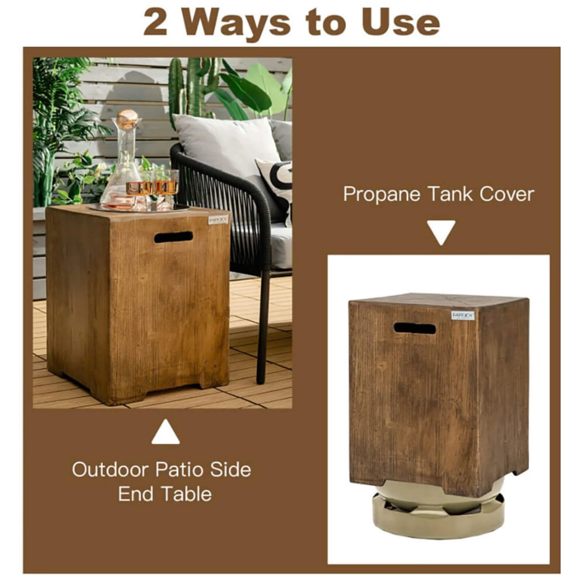 Premium 16-Inch Outdoor Hideaway Table Cover For Standard 20 LBS Propane Tank (SAK73142) - Image 7