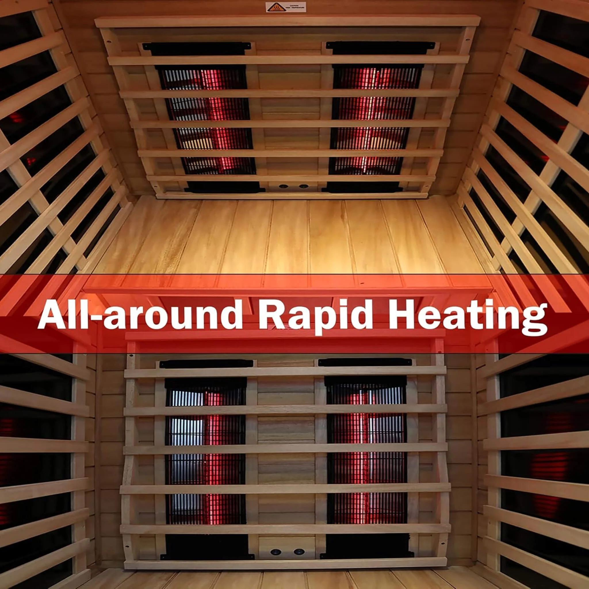 Thermora Alveron 2-Person Outdoor Mahogany Low EMF Far Infrared Sauna With Bluetooth Audio And LED Lights (SAK83719) - Image 7
