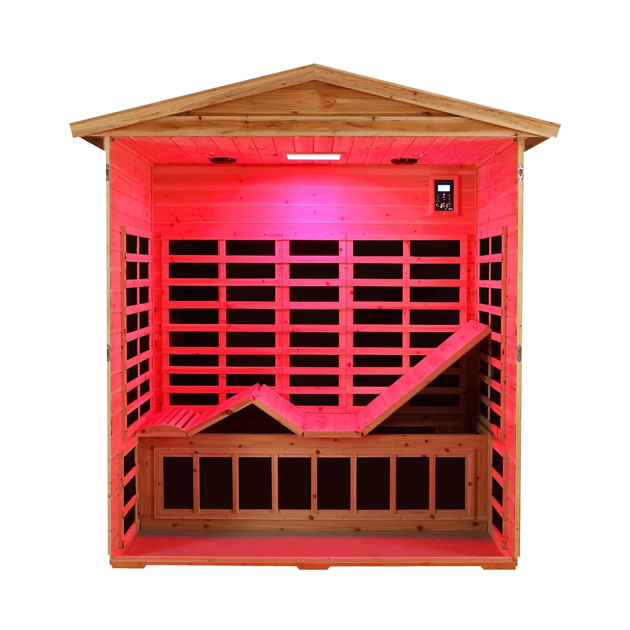 Thermora Kora Deluxe 3-Person Outdoor Full Spectrum Low EMF Infrared Home Sauna With Bluetooth Speakers And LED Reading Light (SAK14098) - Image 3
