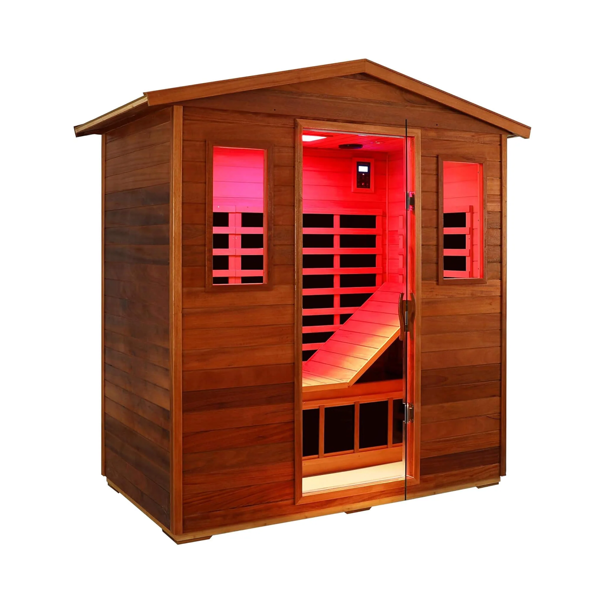 Thermora Vanta Luxury 3-Person Outdoor Mahogany Full Spectrum Ultra-Low EMF FAR Infrared Sauna With Chromotherapy And Bluetooth Speakers (SAK83460) - Image 4