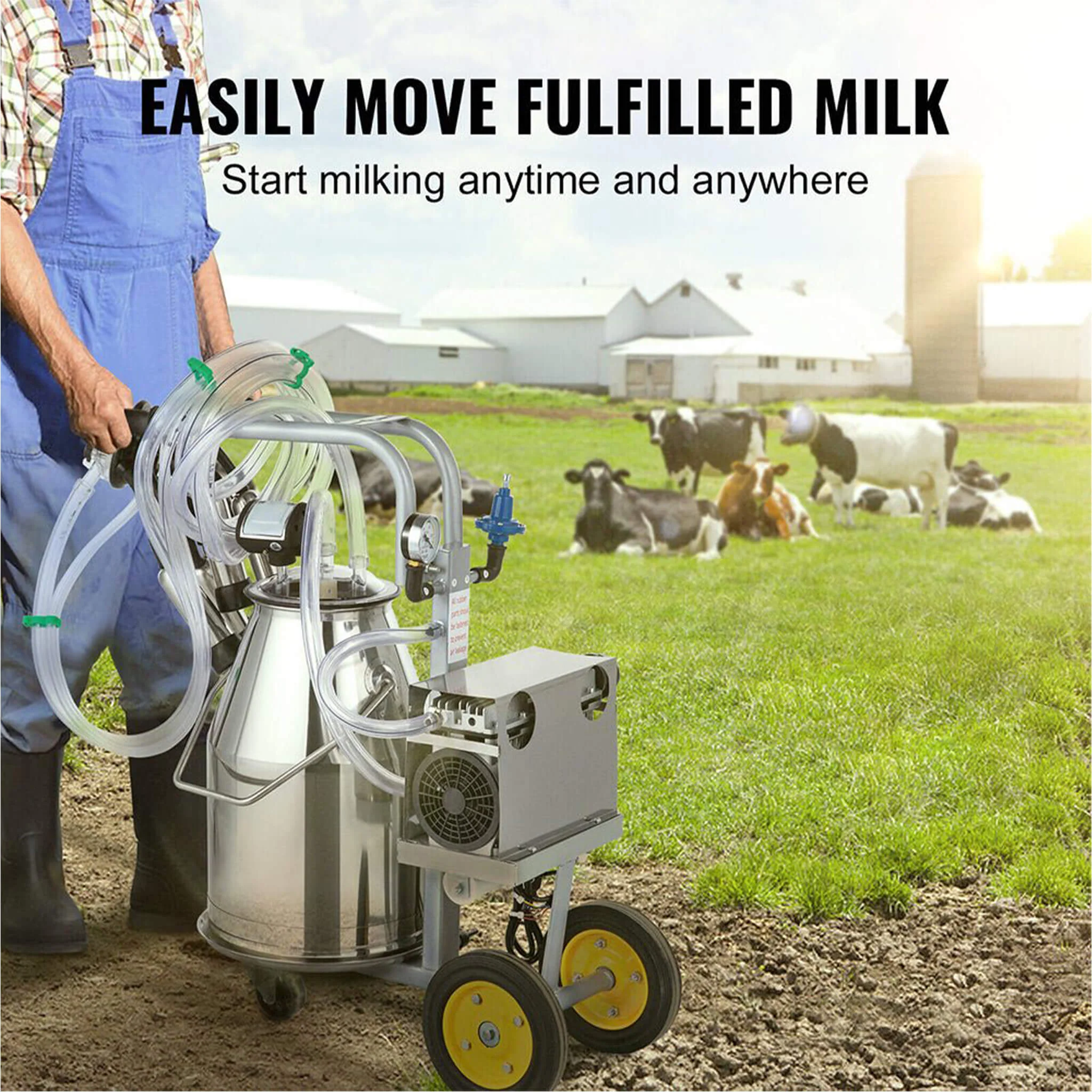 Premium Electric Cow Goat Milking Machine With Milk Bucket, 25L (SAK83260) - Image 8