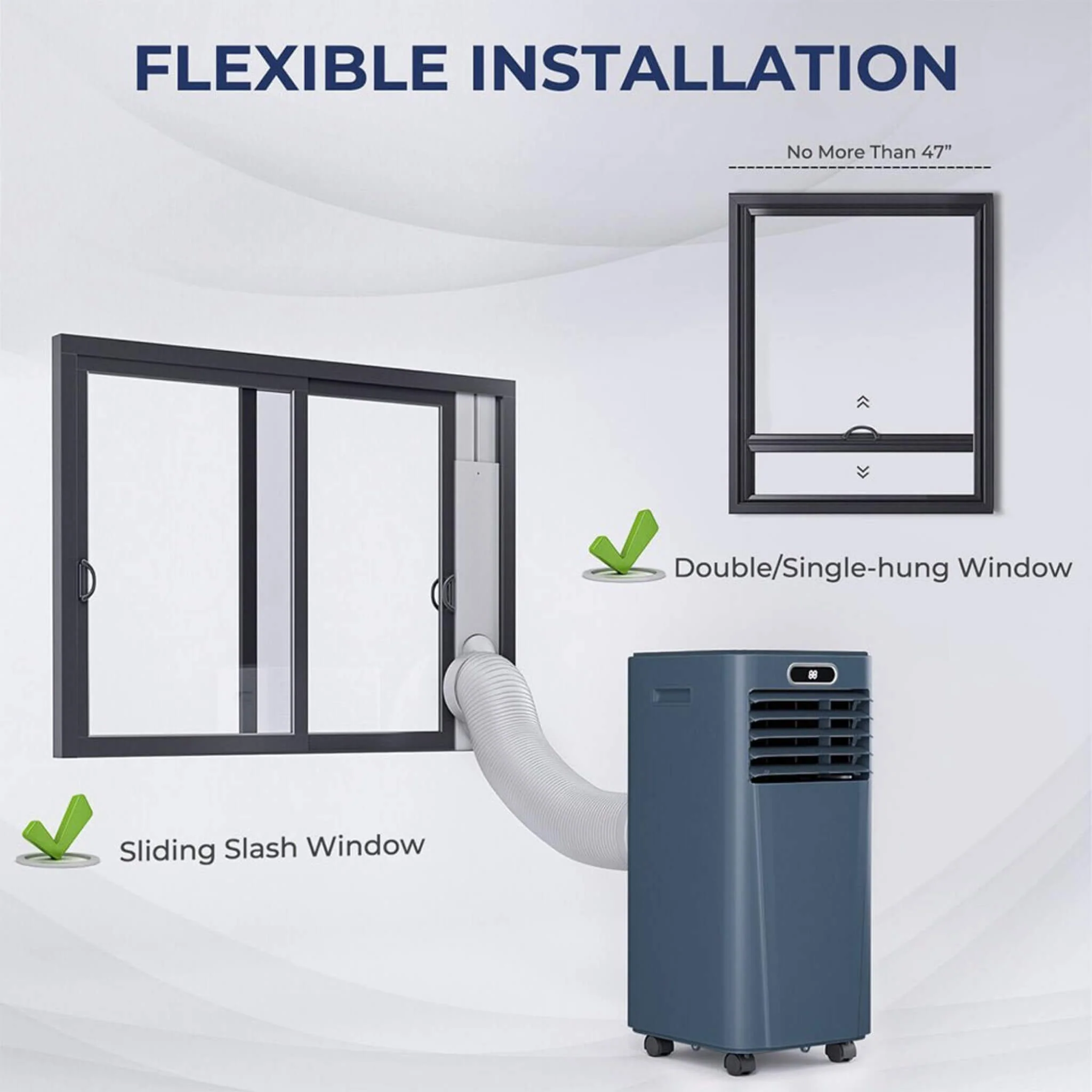 Premium Freestanding AC Unit With Remote Control, 10K BTU (SAK41642) - Image 11