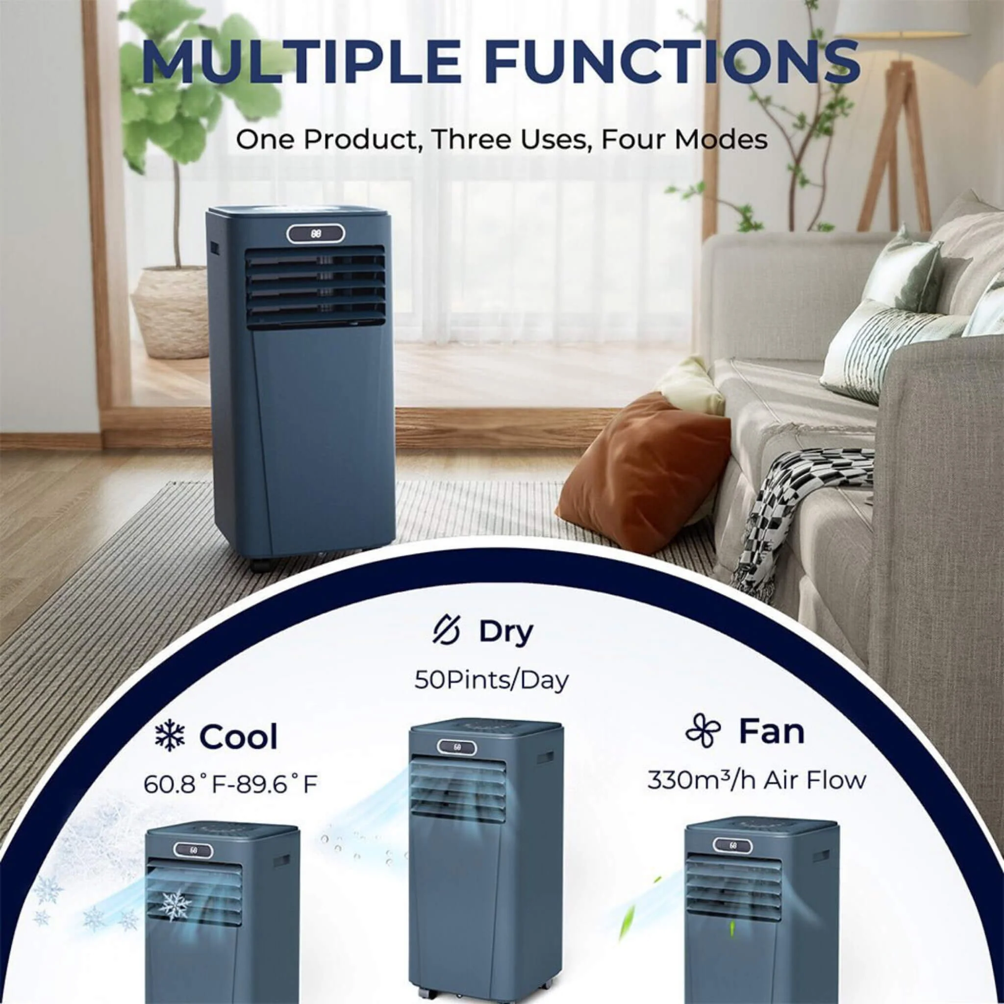 Premium Freestanding AC Unit With Remote Control, 10K BTU (SAK41642) - Image 4