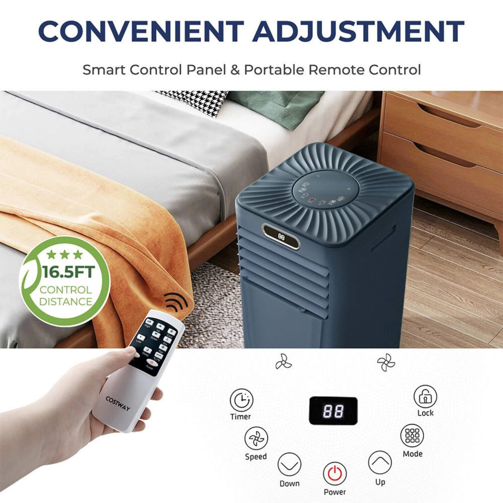 Premium Freestanding AC Unit With Remote Control, 10K BTU (SAK41642) - Image 5