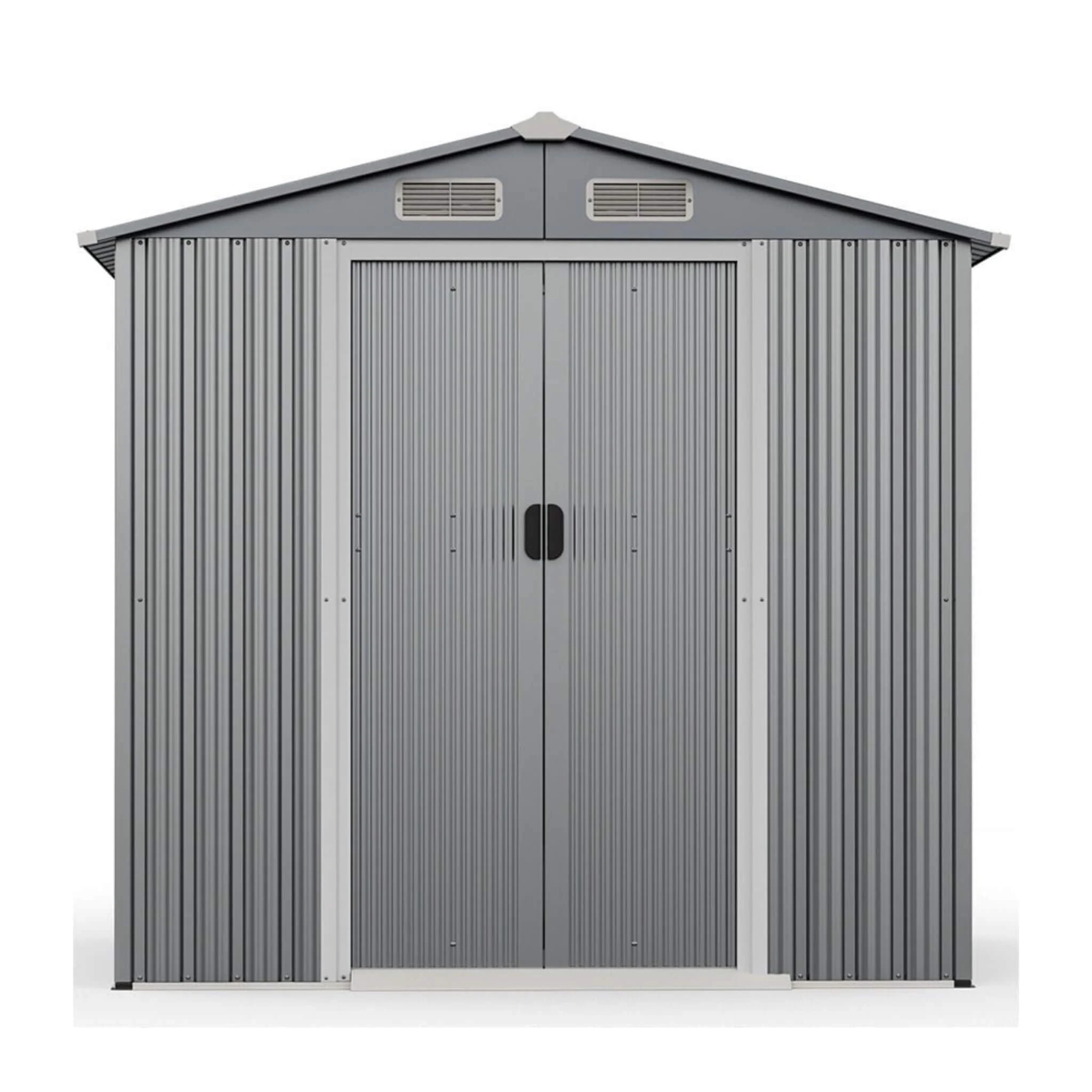 [04X06FT] Alora Premium Garden Galvanized Steel Storage Shed W/ Lockable Sliding Doors (SAK75842) - Image 10