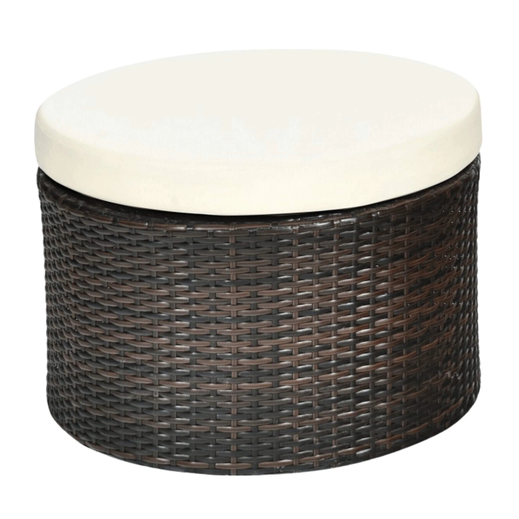 Alora Premium 76-Inch Round Outdoor Patio Rattan Daybed W/ Canopy & Table (SAK96418) - Image 8