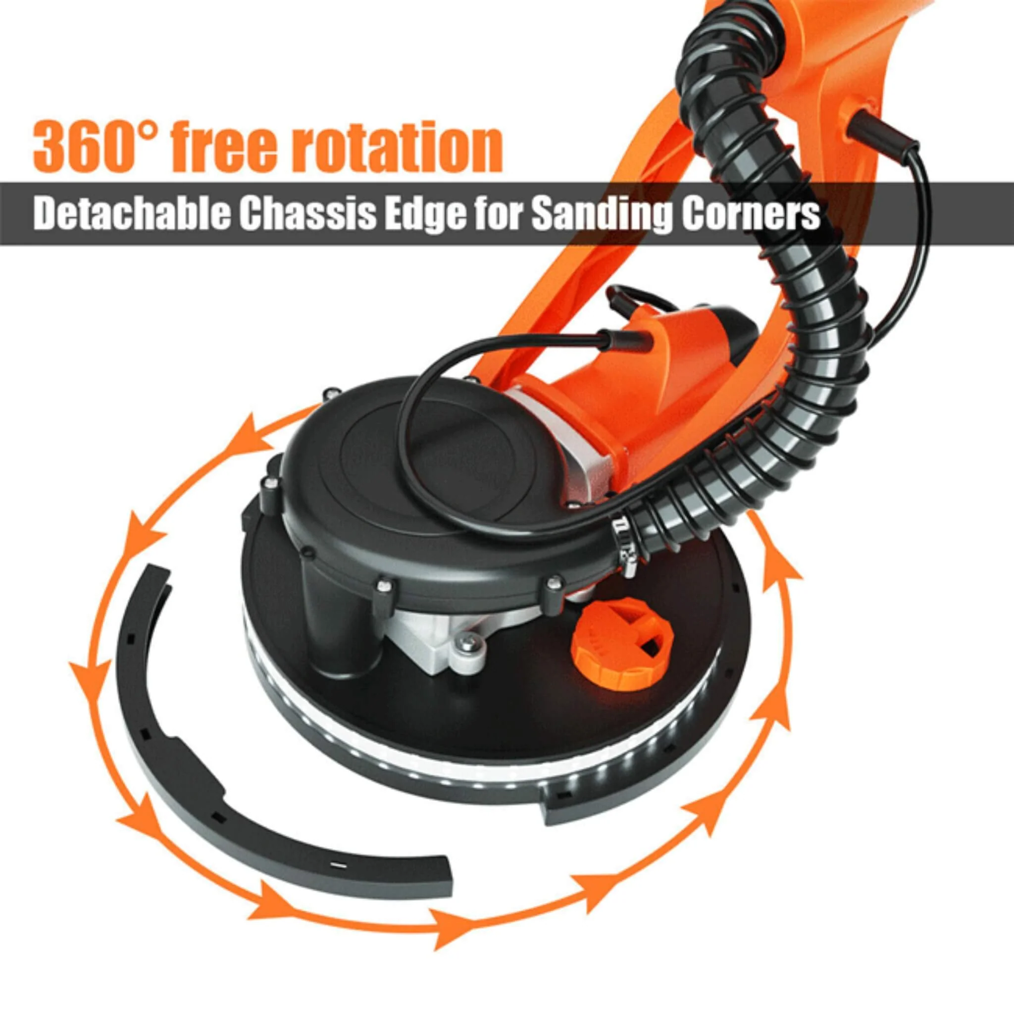 Professional Electric Drywall Ceiling Pole Sander W/ Vacuum, 750W (SAK97855) - Image 7