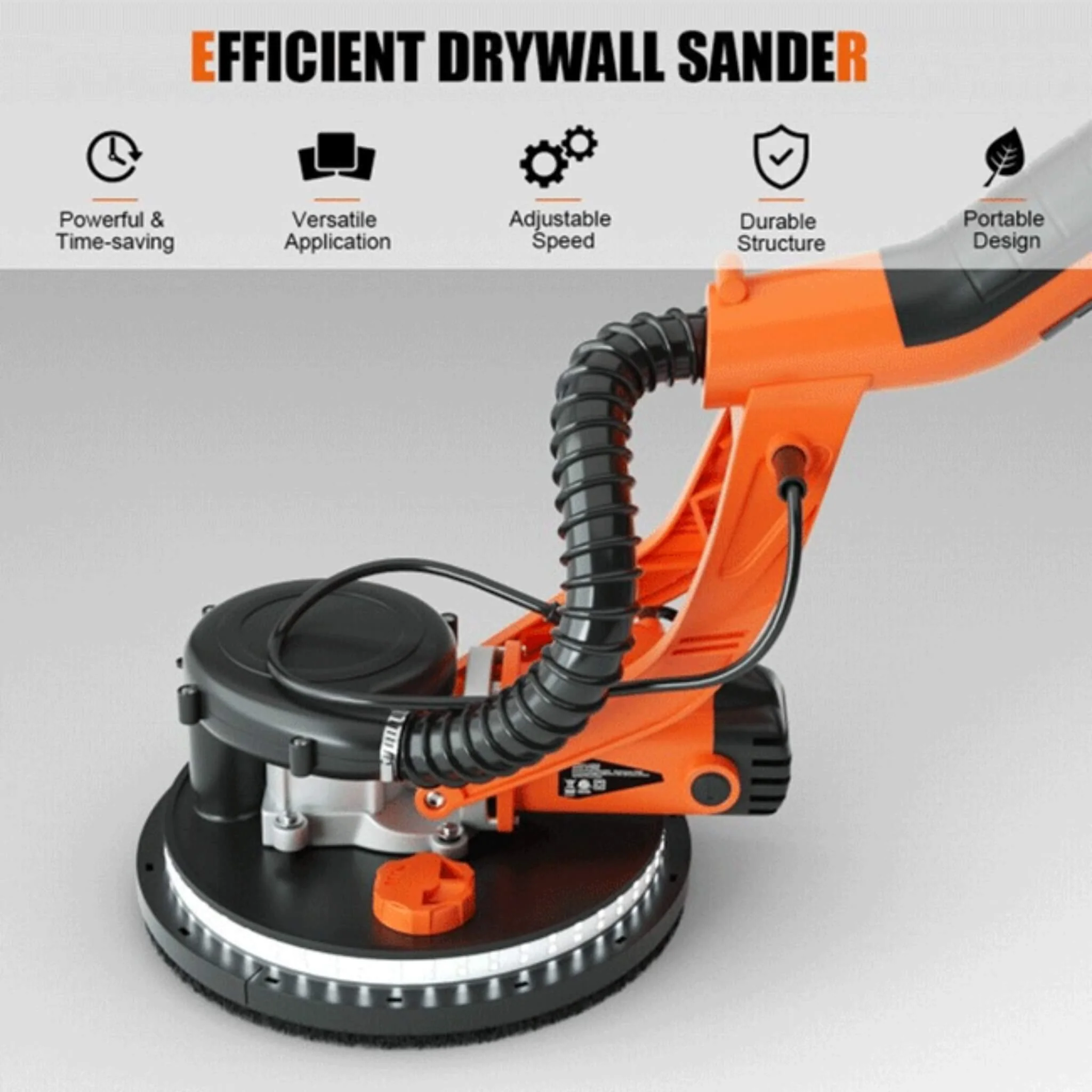 Professional Electric Drywall Ceiling Pole Sander W/ Vacuum, 750W (SAK97855) - Image 8