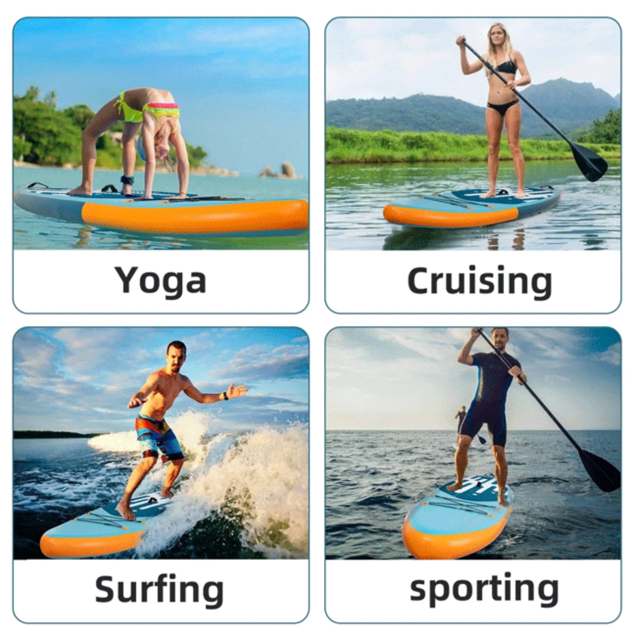 Puluomis 10.6FT Inflatable Stand Up Paddle Board W/ Kayak Seat (SAK36811) - Image 10