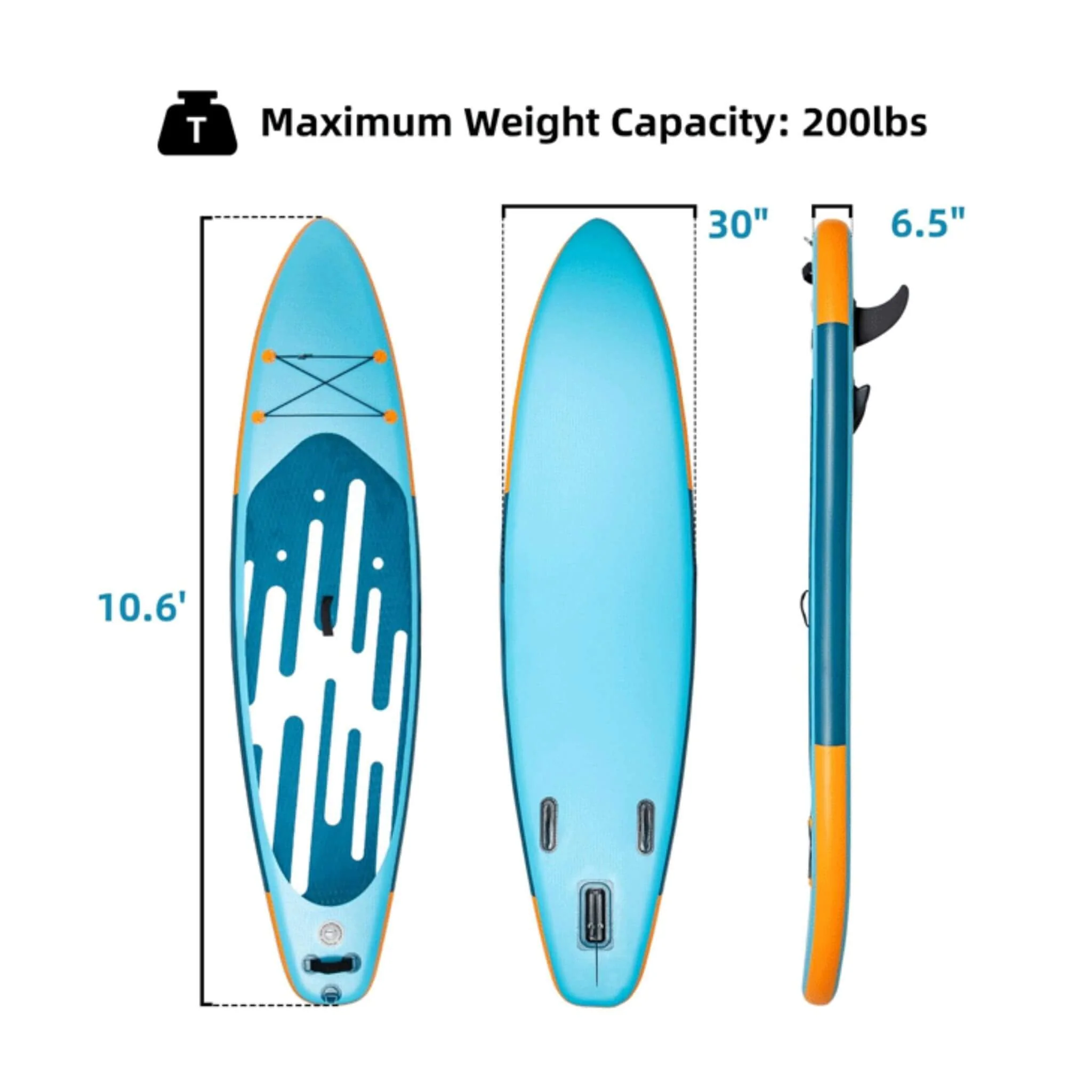 Puluomis 10.6FT Inflatable Stand Up Paddle Board W/ Kayak Seat (SAK36811) - Image 5