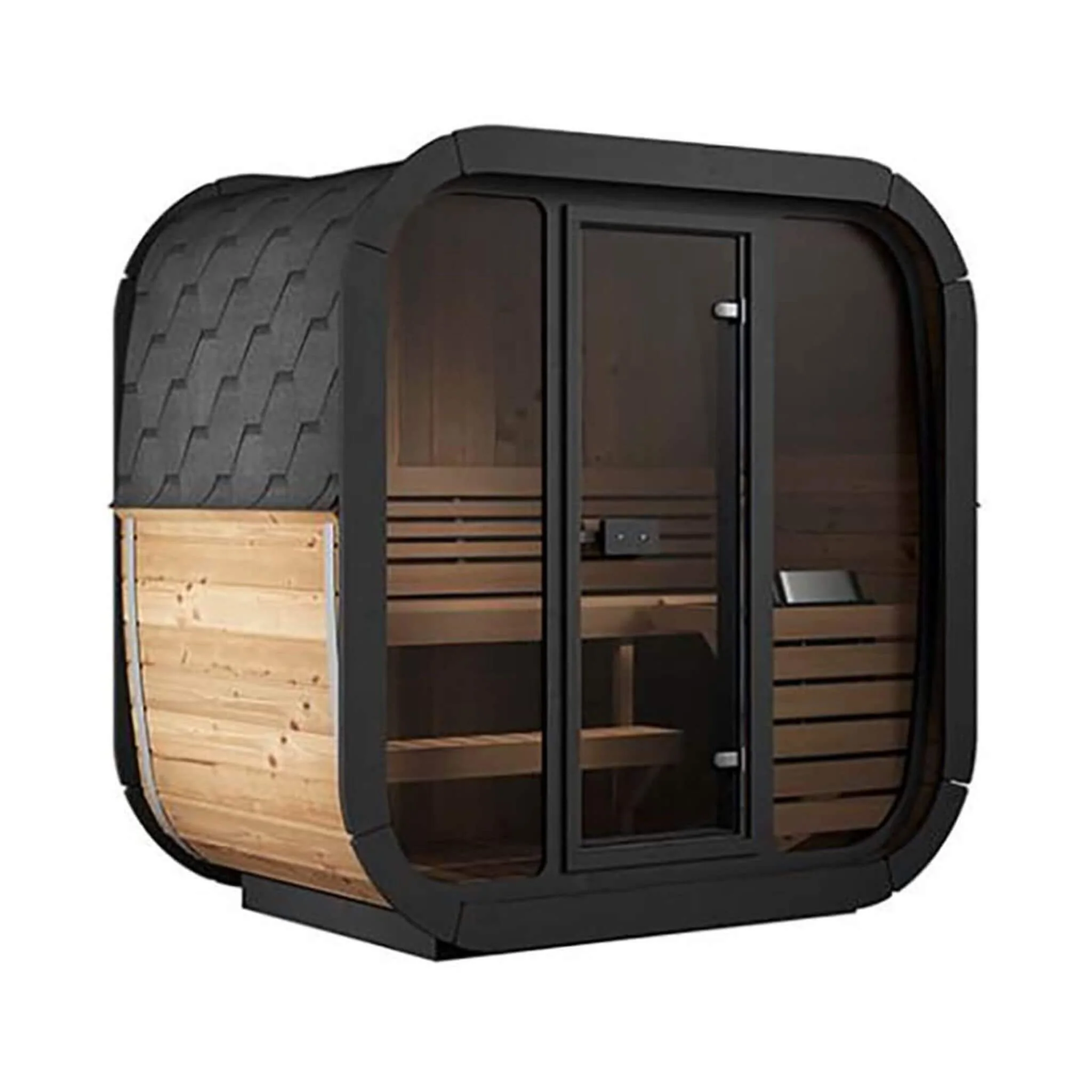 SaunaLife Model CL4G 3-Person Cube-Series Luxury Wooden Outdoor Home Sauna Kit [SL-MODELCL4G] (SAK92610) - Image 7