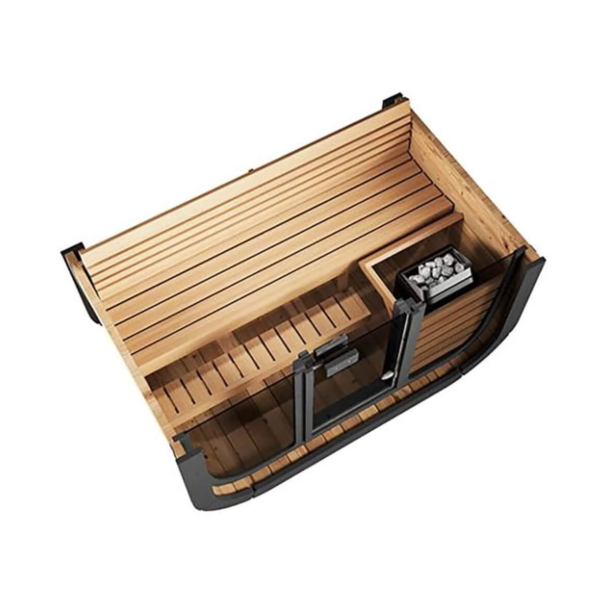 SaunaLife Model CL4G 3-Person Cube-Series Luxury Wooden Outdoor Home Sauna Kit [SL-MODELCL4G] (SAK92610) - Image 8