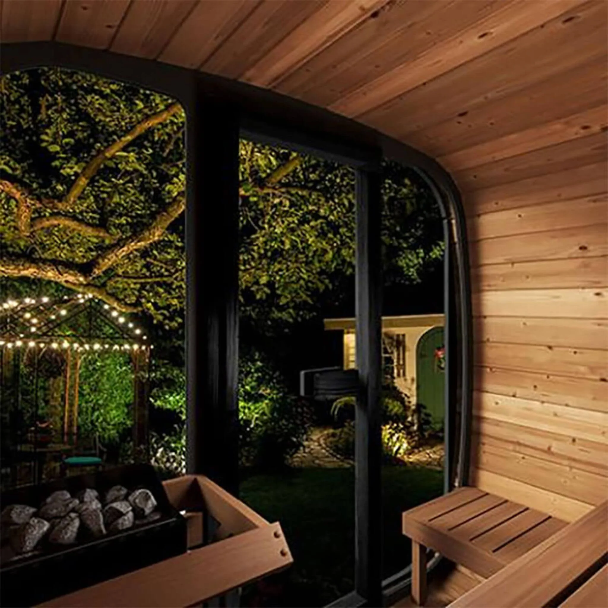 SaunaLife Model CL5G 4-Person Cube-Series Luxury Wooden Outdoor Home Sauna Kit [SL-MODELCL5G] (SAK91835) - Image 12