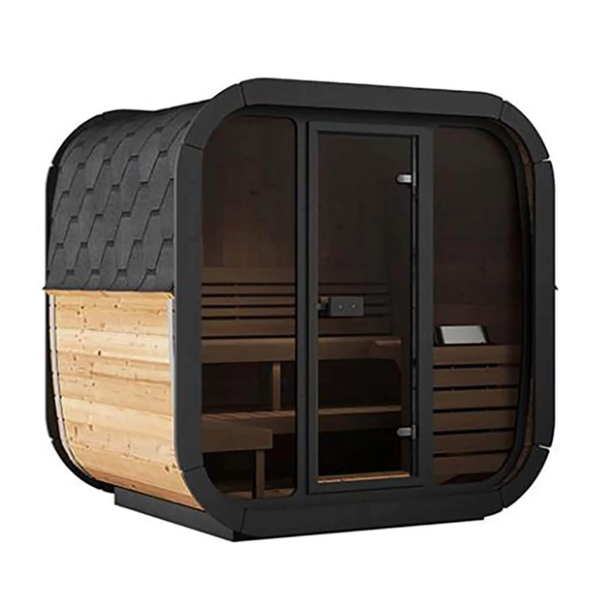 SaunaLife Model CL5G 4-Person Cube-Series Luxury Wooden Outdoor Home Sauna Kit [SL-MODELCL5G] (SAK91835) - Image 13