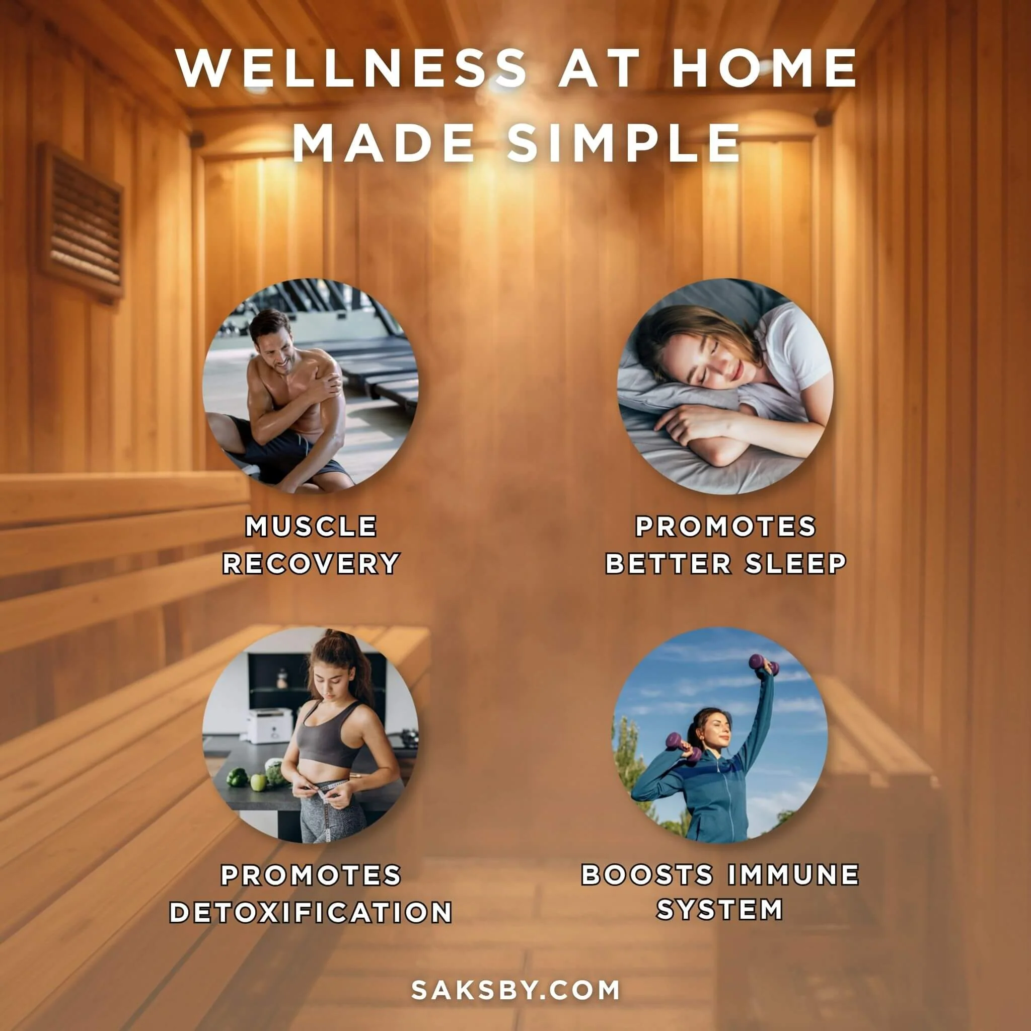 SaunaLife Model CL5G 4-Person Cube-Series Luxury Wooden Outdoor Home Sauna Kit [SL-MODELCL5G] (SAK91835) - Image 4
