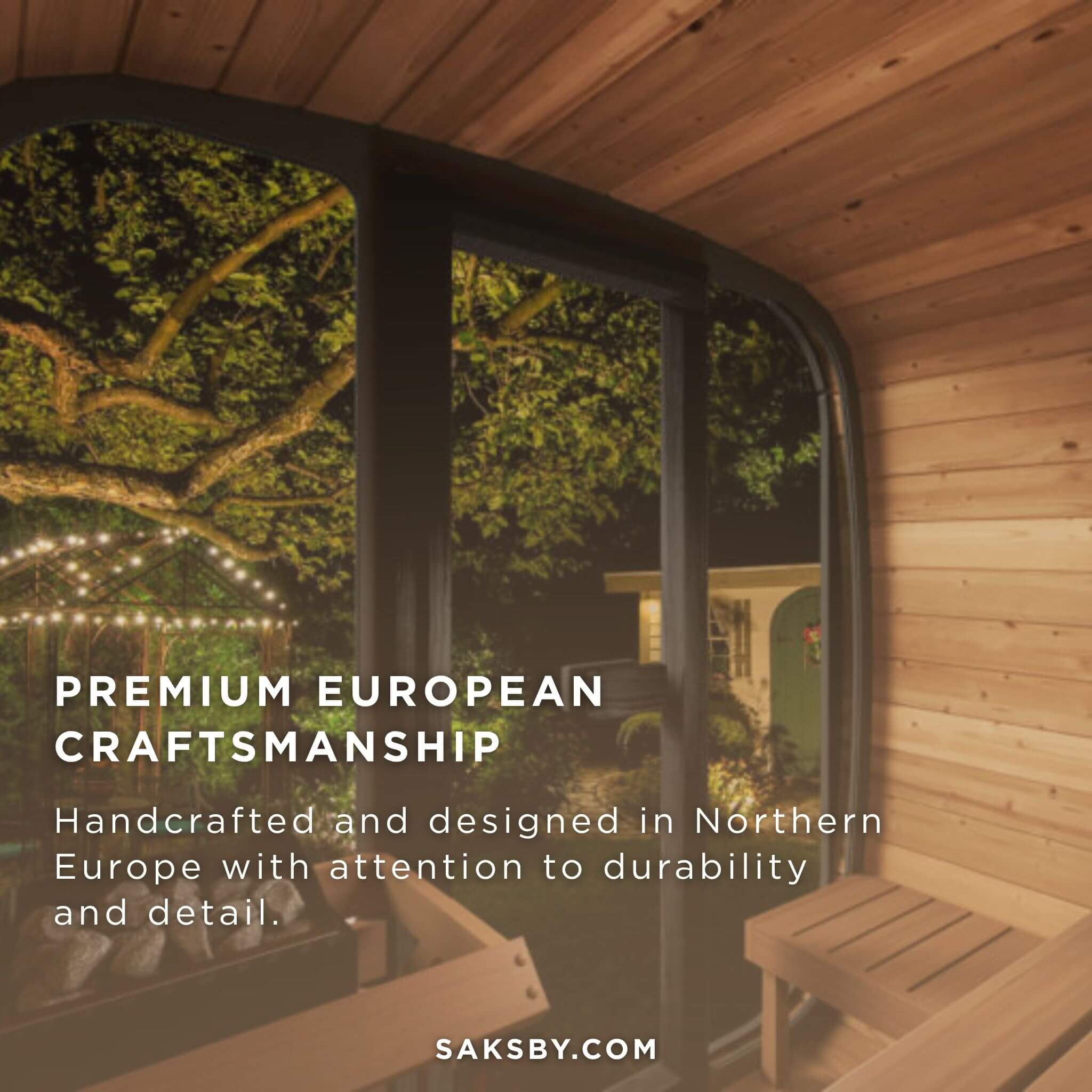 SaunaLife Model CL5G 4-Person Cube-Series Luxury Wooden Outdoor Home Sauna Kit [SL-MODELCL5G] (SAK91835) - Image 5