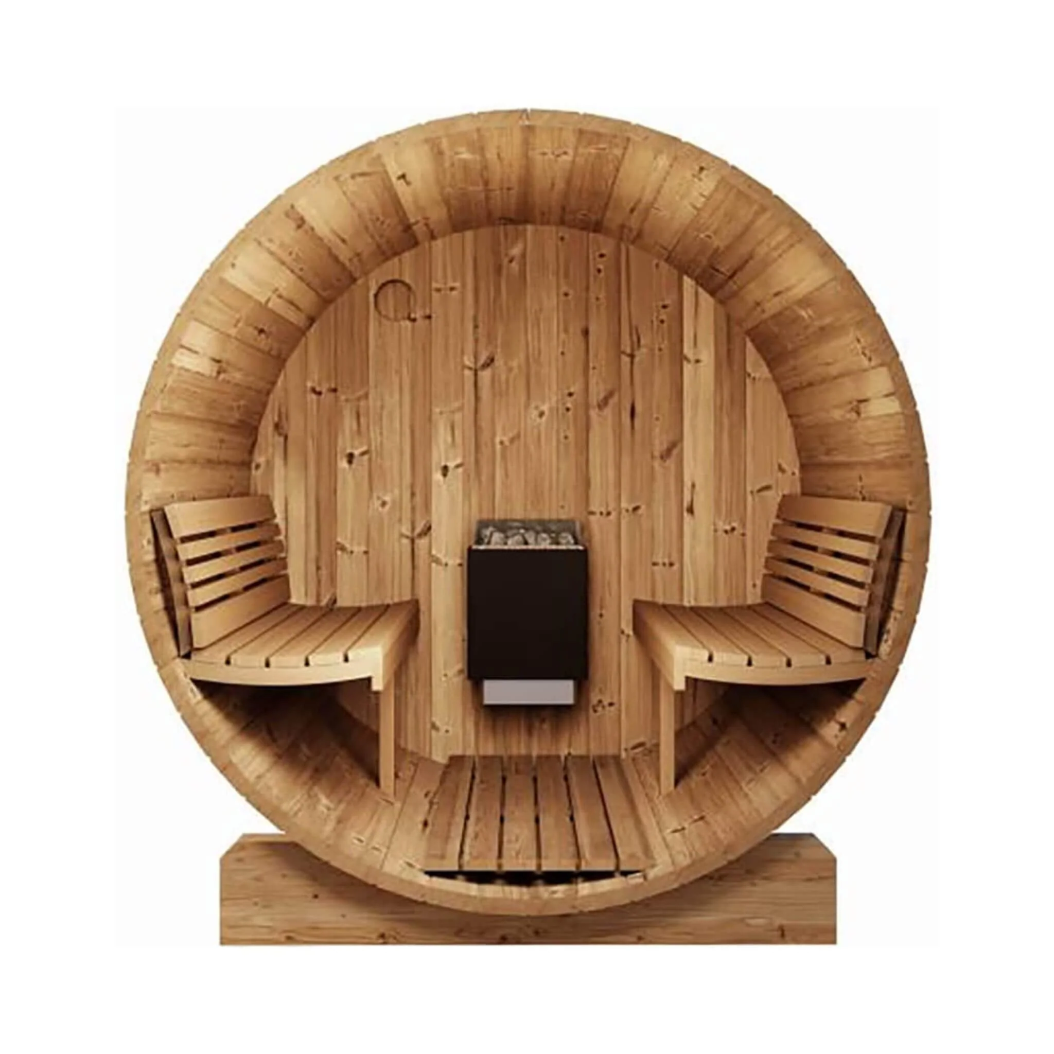 SaunaLife Model E6 Ergo Series 3-Person Thermo-Spruce Backyard Sauna Barrel [SL-MODELE6] (SAK38572) - Image 8