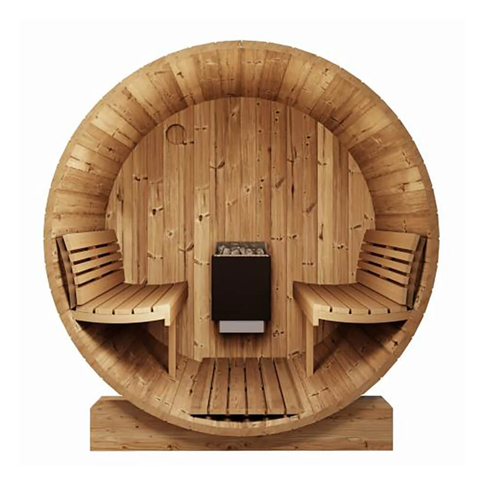 SaunaLife Model E7G Ergo Series 4-Person Outdoor Sauna Barrel With Glass Front [SL-MODELE7G] (SAK81934) - Image 7