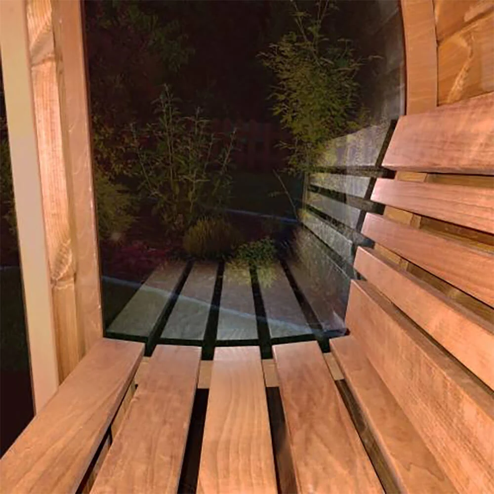 SaunaLife Model E7G Ergo Series 4-Person Outdoor Sauna Barrel With Glass Front [SL-MODELE7G] (SAK81934) - Image 8