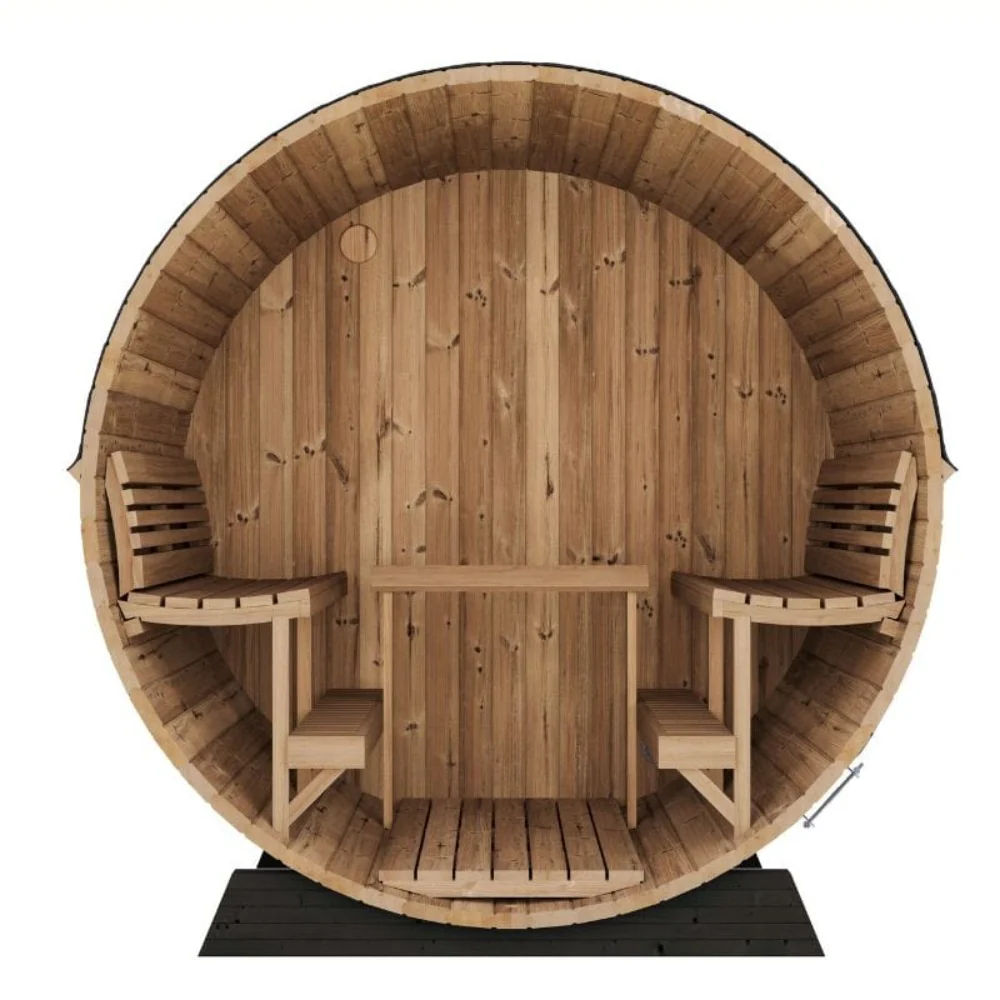 SaunaLife Model EE8G Ergo Series 6-Person Outdoor Sauna Barrel With Tempered Glass Front [SL-MODELEE8G] (SAK95812) - Image 8