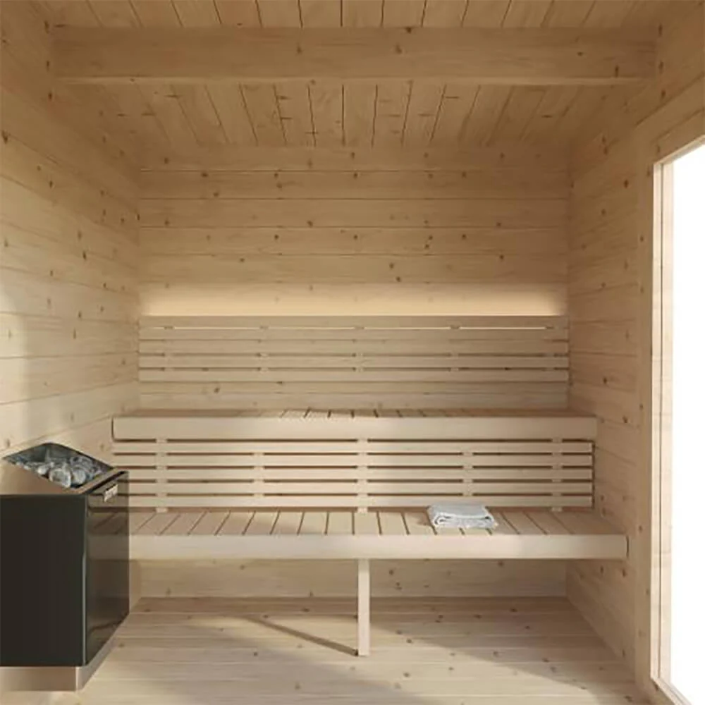 SaunaLife Model G4 6-Person Garden-Series Luxury Wooden Outdoor Home Sauna Kit [SL-MODELG4] (SAK92514) - Image 9