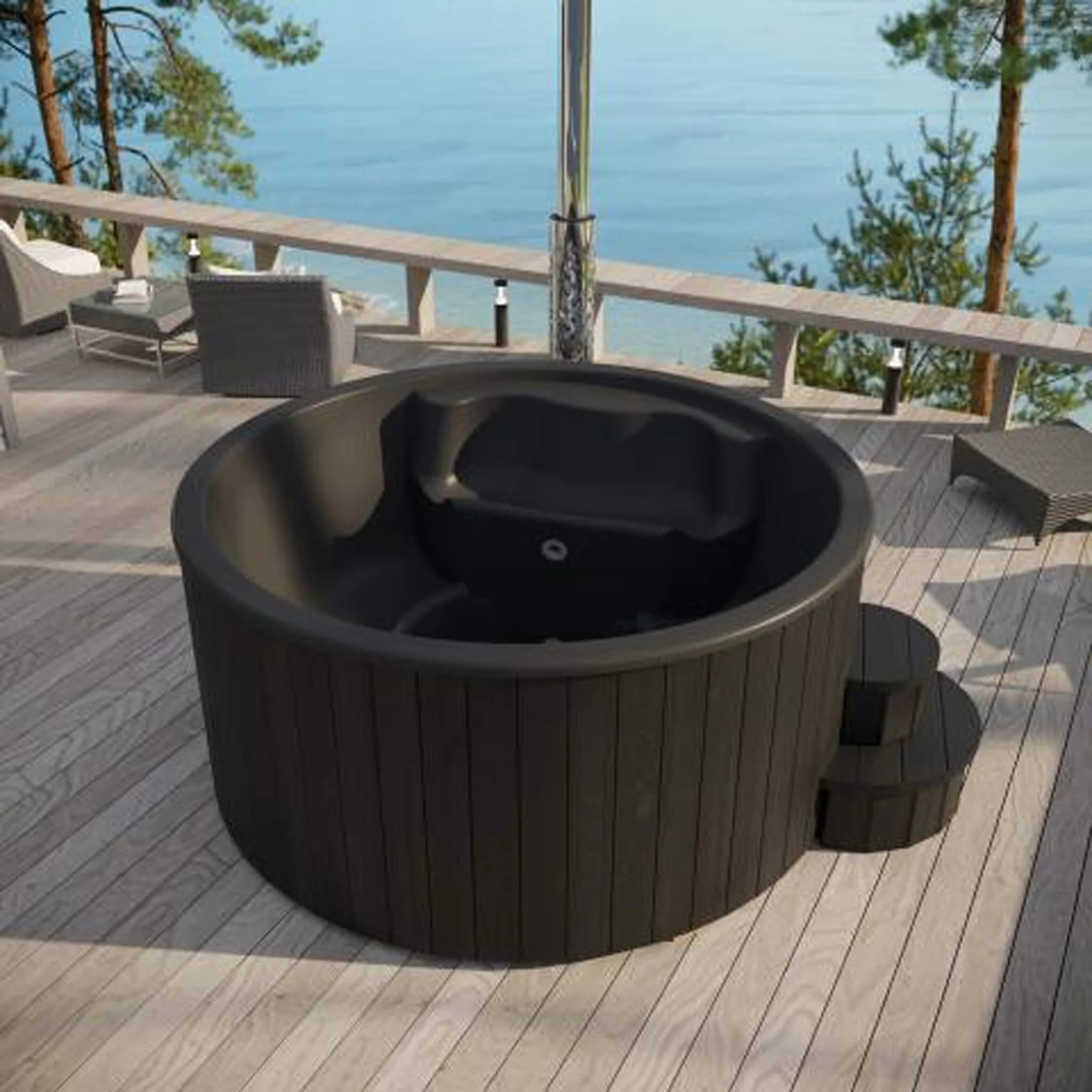 SaunaLife Model S4B Premium 6-Person Home Wood-Burning Hot Tub [SL-MODELS4B] (SAK72531) - Image 3