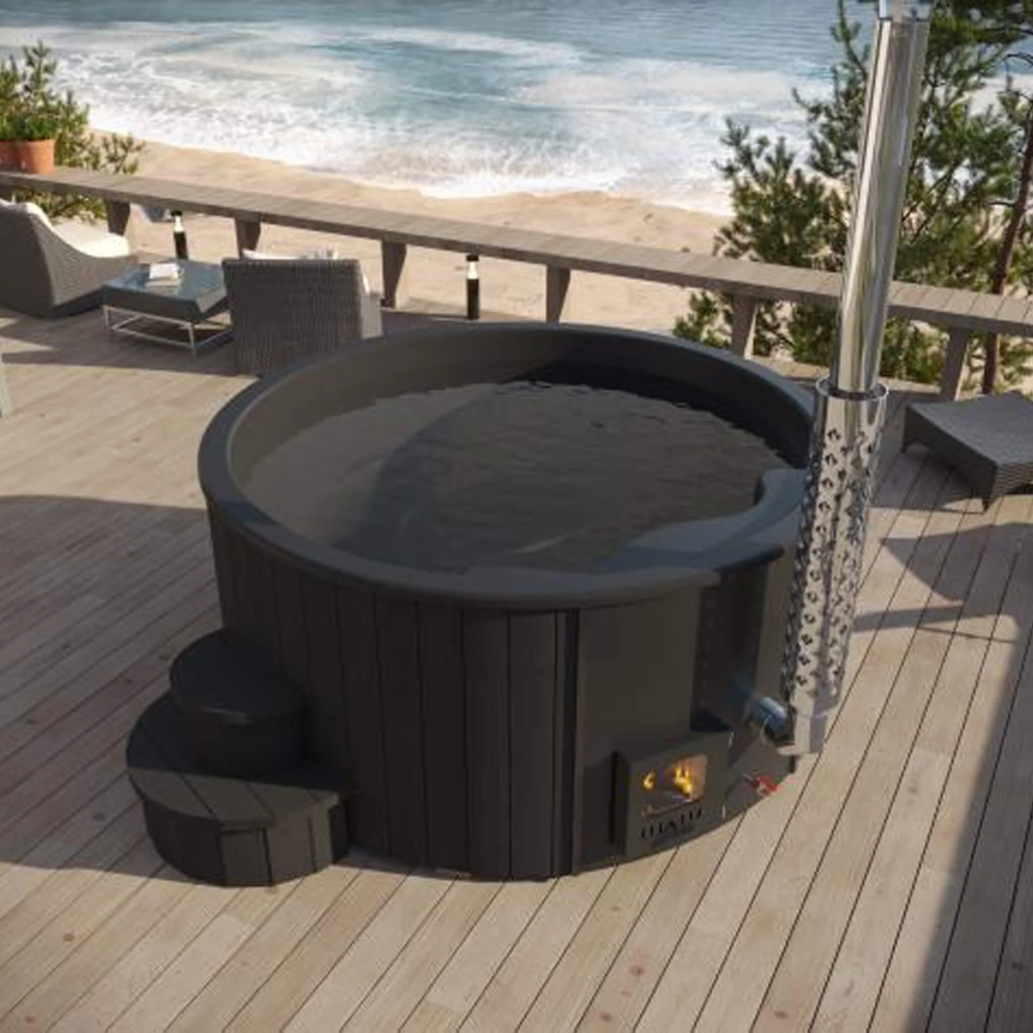 SaunaLife Model S4B Premium 6-Person Home Wood-Burning Hot Tub [SL-MODELS4B] (SAK72531) - Image 5