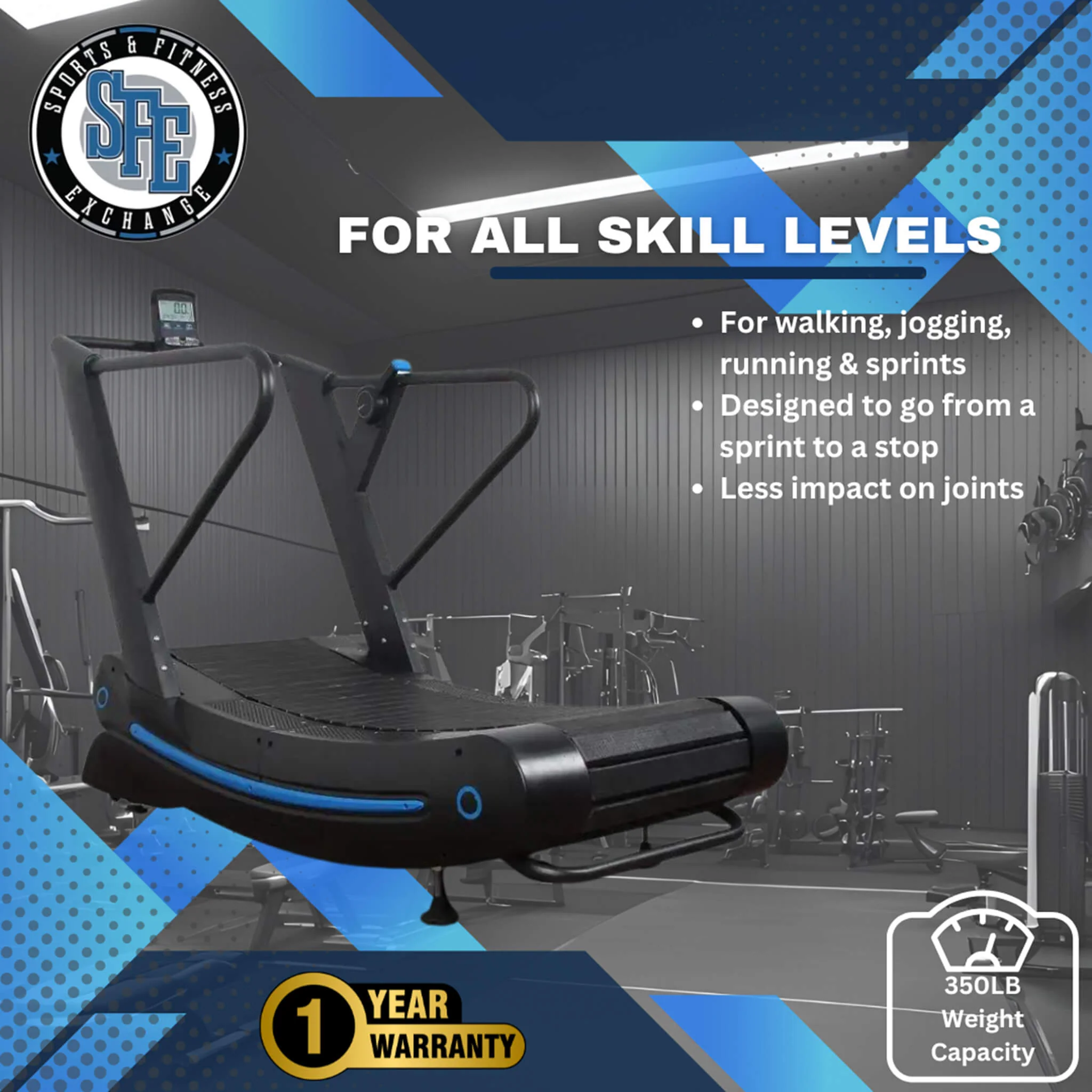 SFE Air Runner Pro Commercial Curved Self-Generating Power Treadmill [TZ-3000] (SAK97215) - Image 6
