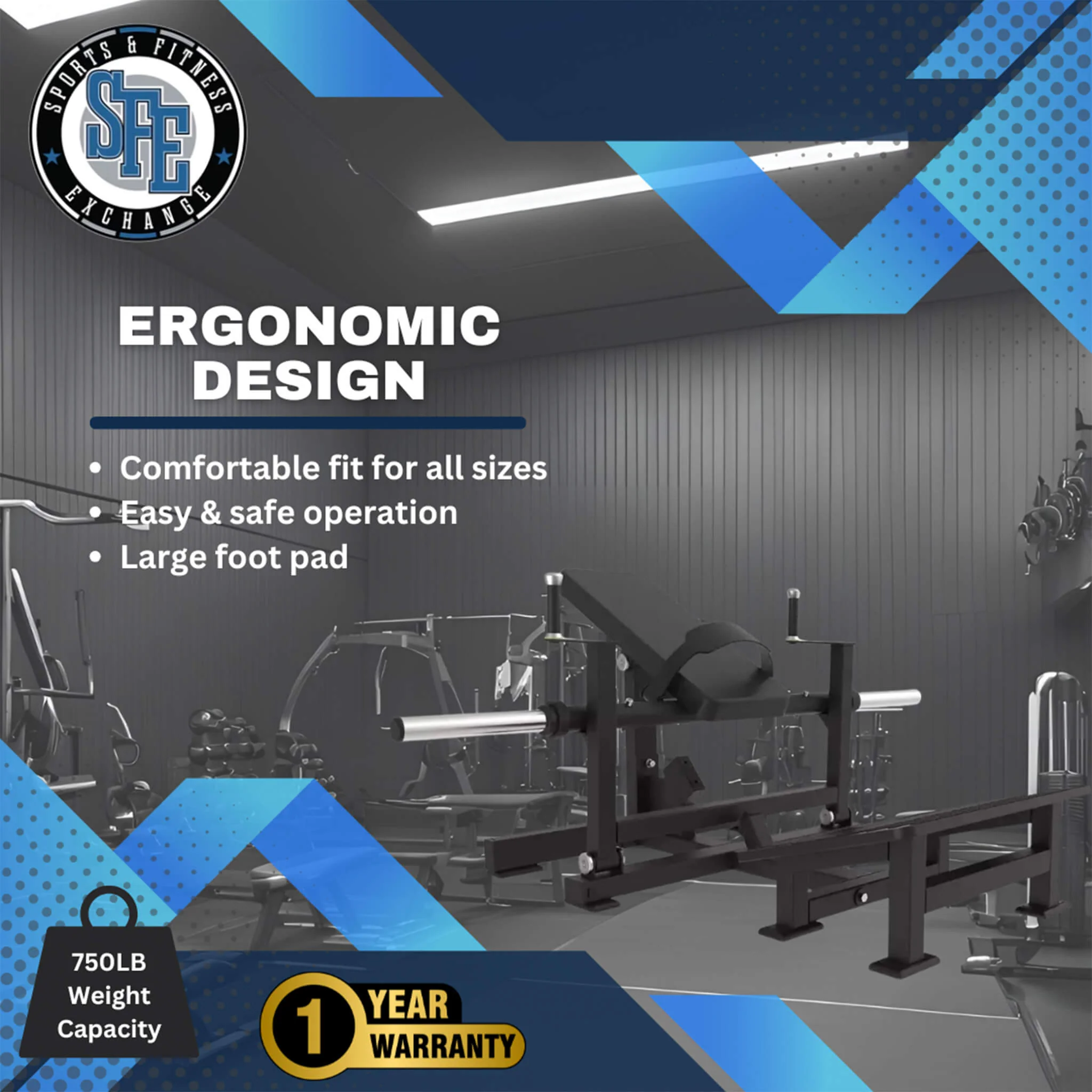 SFE Plate Loaded Hip Thrust Glute Drive Machine [TZ-8133] (SAK76130) - Image 3