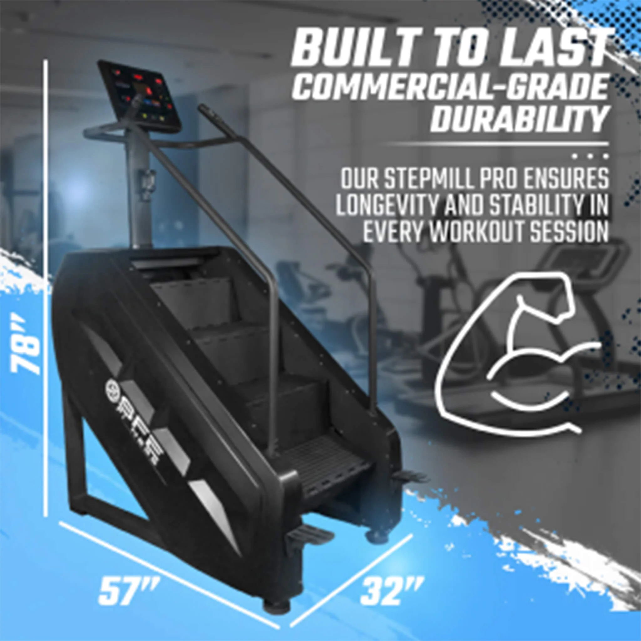 SFE Commercial Stepmill Pro Stairmaster With Revolving Steps And Performance Monitor [SFESTEPPER-1] (SAK98531) - Image 3